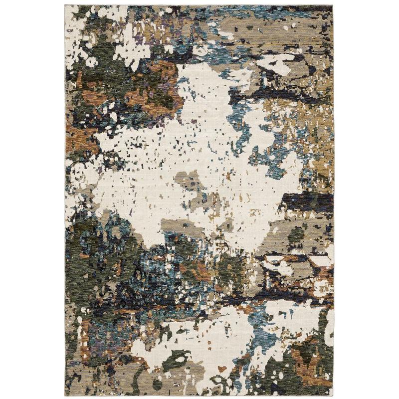 Evolution 0981A Ivory/ Multi Indoor Area Rug - 3'3" x 5'2"