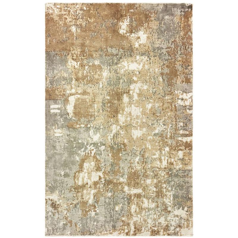 Formations 70003 Grey/ Brown Indoor Area Rug - 6' x 9'