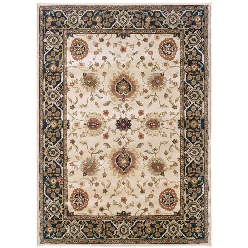 Hudson 1338C Beige/ Black Indoor Area Rug - 1'10" x 3'3"