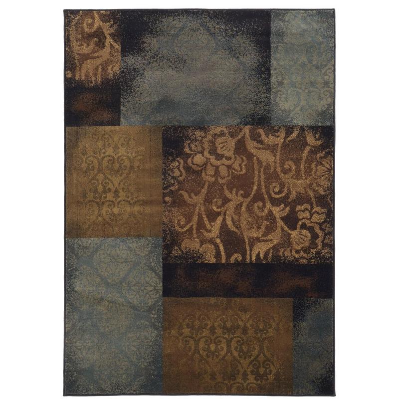 Hudson 4878B Blue/ Brown Indoor Area Rug - 1'10" x 3'3"