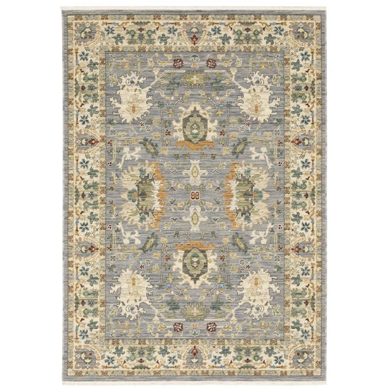 Lucca 2063L Grey/ Multi Indoor Area Rug - 2' x 3'