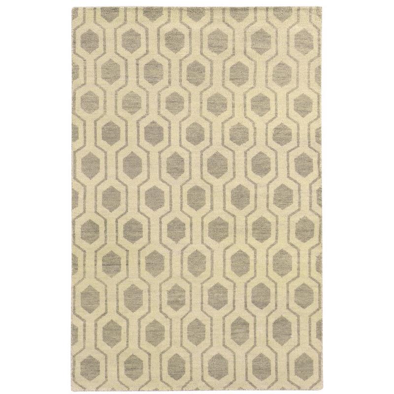 Maddox 56505 Beige/ Stone Hand-crafted Wool Area Rug - 5' x 8'