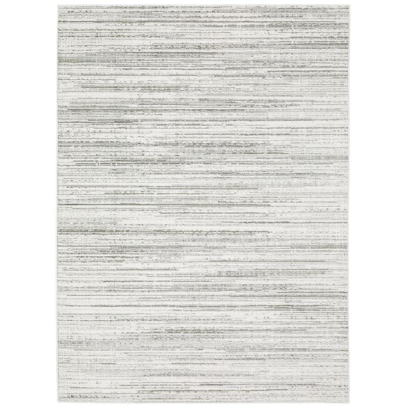 Montecito 4154W White/ Grey Indoor Area Rug - 3'3" x 5'