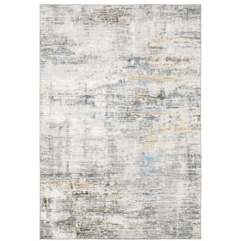 Myers Park MYP11 Grey/ Gold Indoor Area Rug - 7'8" x 10'
