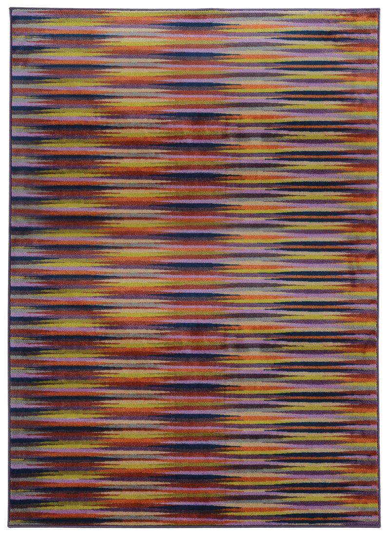 Prismatic 75310 Lavender/ Red Indoor Area Rug - 6'7" x 9'6"