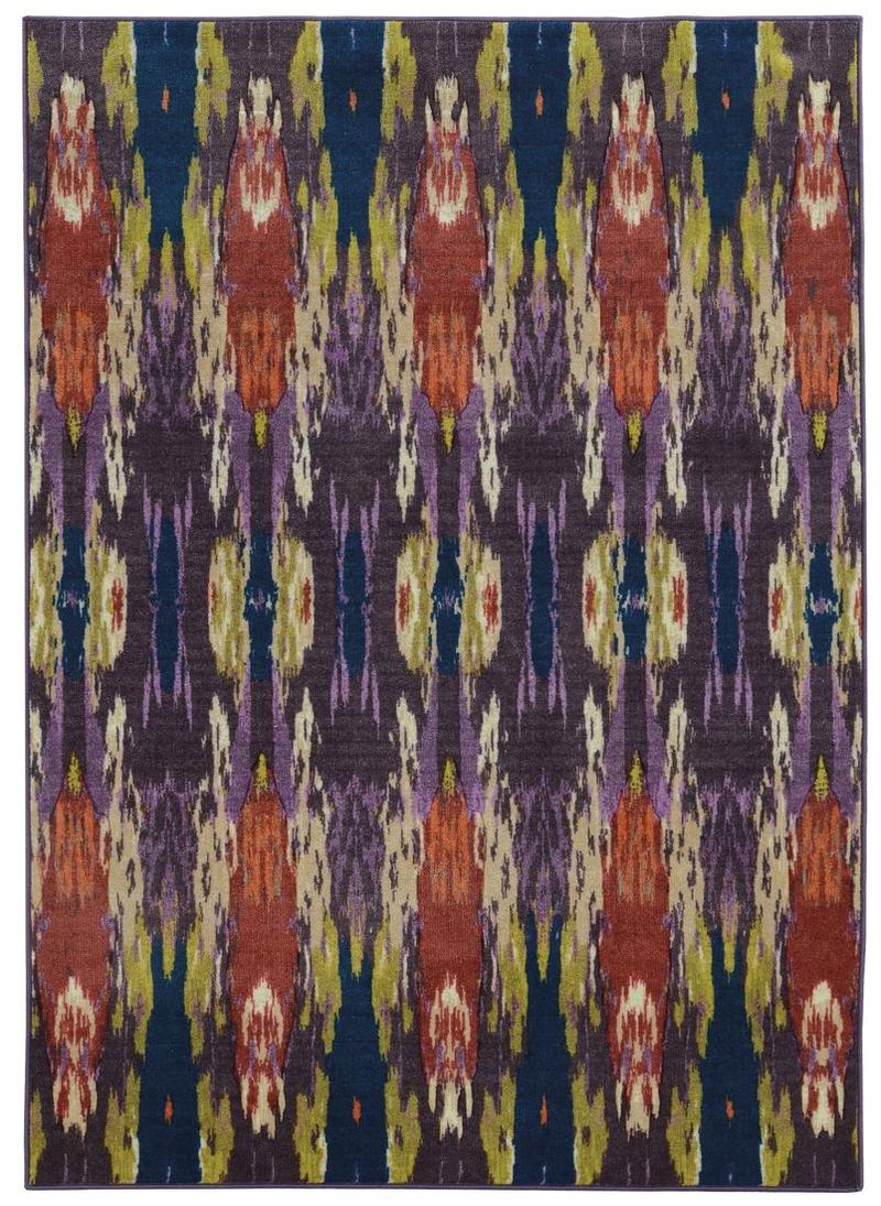 Prismatic 85134 Purple/ Blue Indoor Area Rug - 6'7" x 9'6"