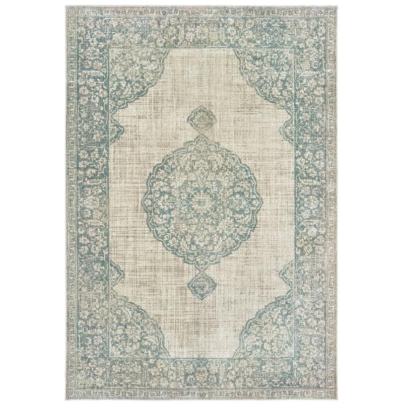 Raleigh 099J5 Ivory/ Blue Indoor Area Rug - 9'10" x 12'10"