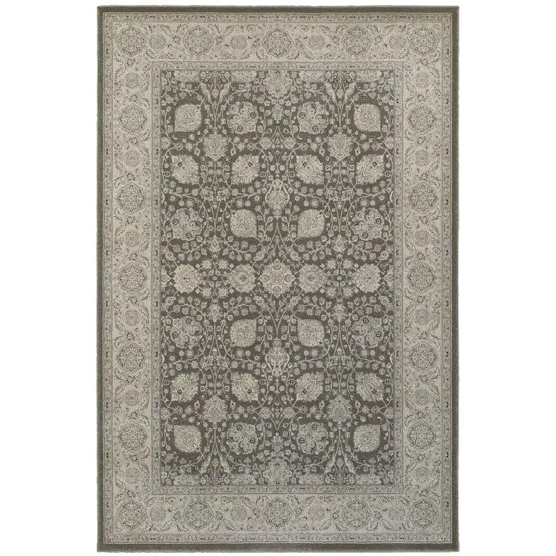 Richmond 1330U Brown/ Ivory Indoor Area Rug - 9'10" x 12'10"