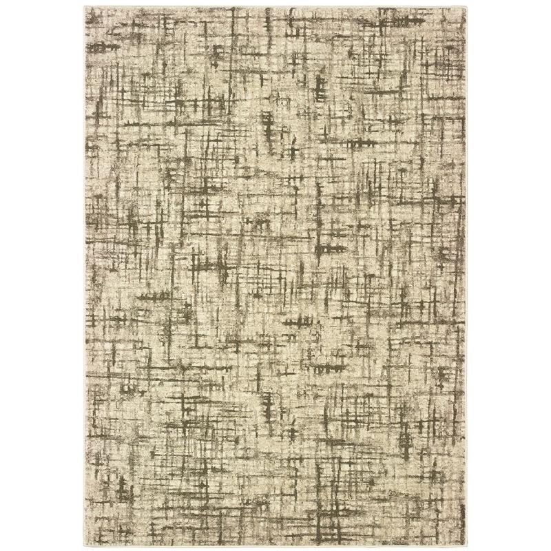Richmond 802J3 Ivory/ Brown Indoor Area Rug - 5'3" x 7'6"
