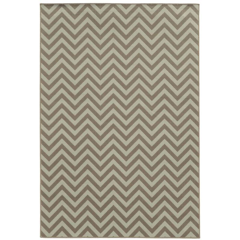 Riviera 4593E Grey/ Blue Indoor/Outdoor Area Rug - 8'6" x 13'