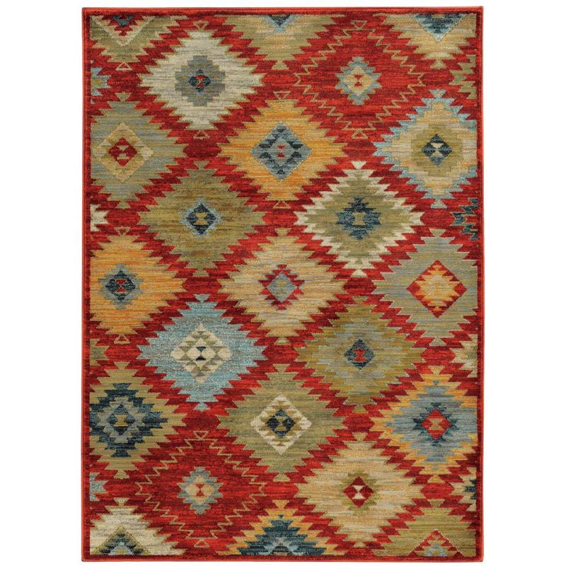 Sedona 5936D Red/ Multi Indoor Area Rug - 9'10" x 12'10"