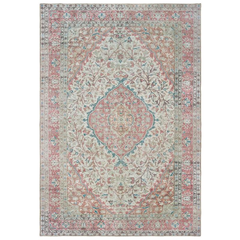 Sofia 85812 Ivory/ Pink Indoor Area Rug - 7'6" x 9'11"