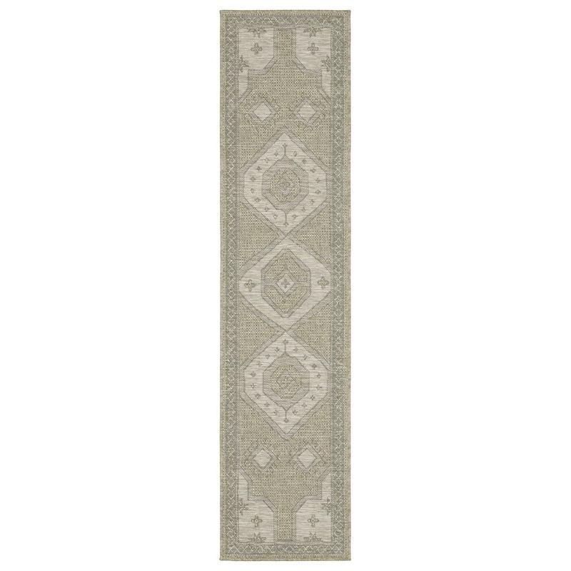 Tortuga TR08A Beige/ Black Ultimate Performance Area Rug - 1'10" x 7'6"