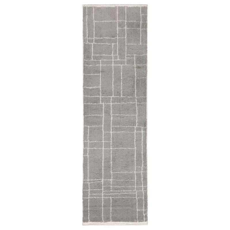 Verona 752G6 Grey/ Ivory Indoor Area Rug - 2'3" x 7'6"