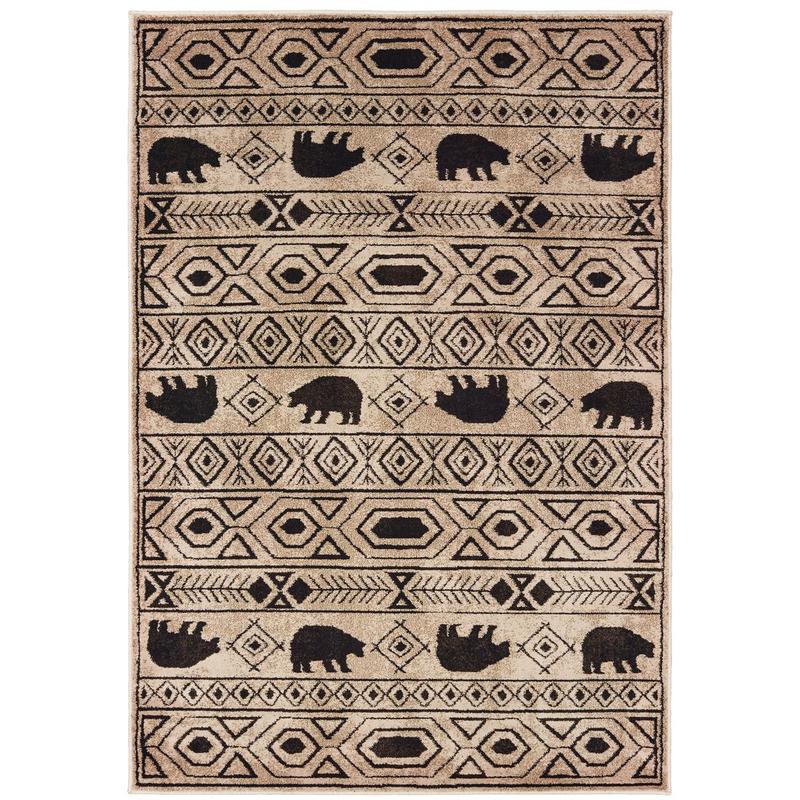 Woodlands 9651A Ivory/ Black Indoor Area Rug
