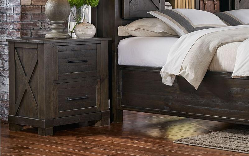 Sun Valley Nightstand, Charcoal Finish
