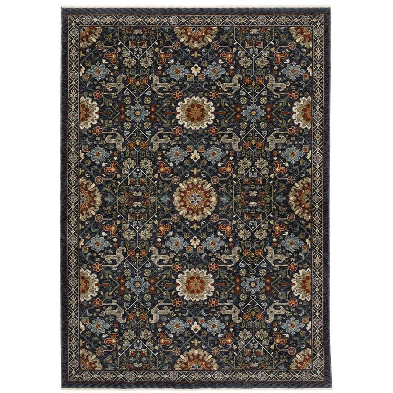 Aberdeen 006B1 Blue/ Multi Indoor Area Rug - 6'7" x 9'6"