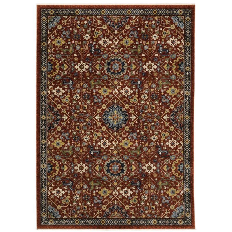 Aberdeen 006R1 Red/ Multi Indoor Area Rug - 5'3" x 7'6"