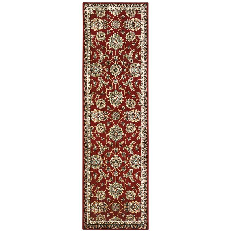 Kashan 370RI Red/ Multi Indoor Area Rug - 2'3" x 7'6"