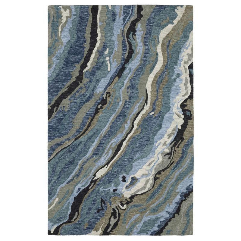 Kipton KIP03 Blue/ Teal Indoor Area Rug - 5' x 8'