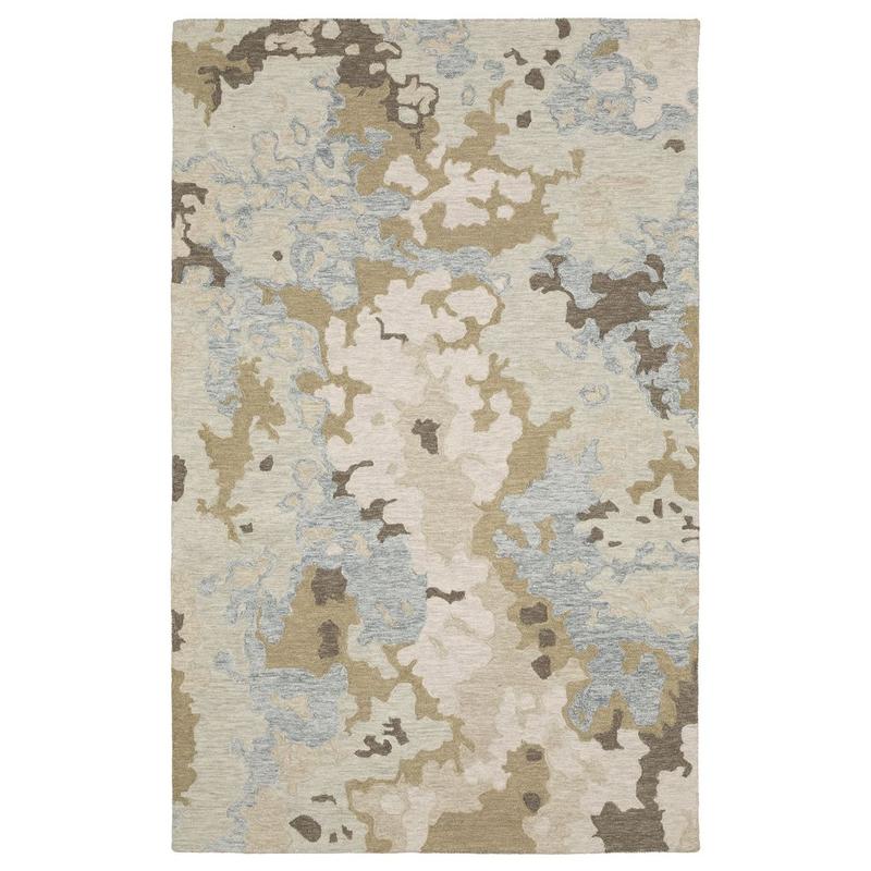 Kipton KIP06 Beige/ Blue Indoor Area Rug - 5' x 8'