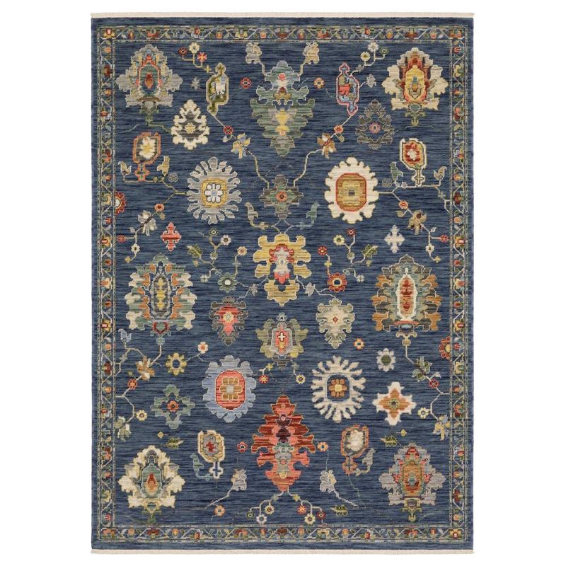 Lucca 2863B Blue/ Multi Indoor Area Rug - 2' x 3'