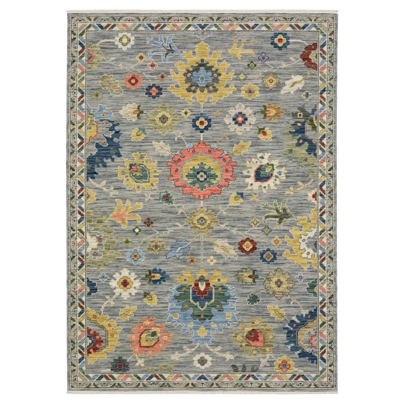 Lucca 2888G Grey/ Multi Indoor Area Rug - 2' x 3'