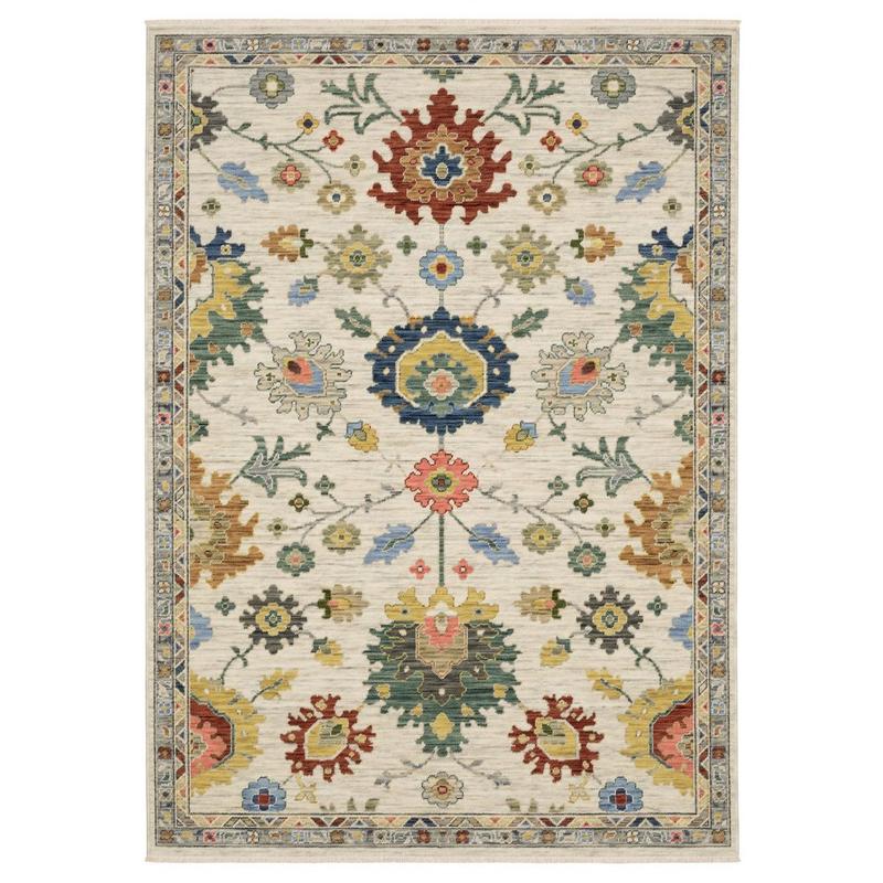Lucca 2888L Ivory/ Multi Indoor Area Rug - 2' x 3'