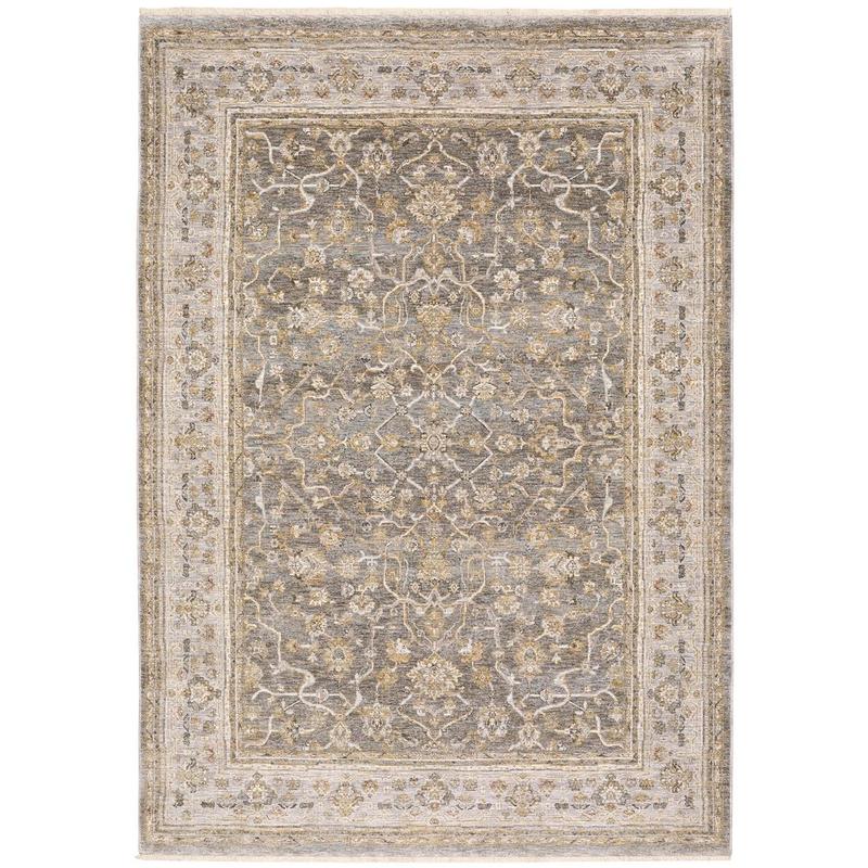 Maharaja 040M1 Beige/ Grey Indoor Area Rug - 6'7" x 9'6"