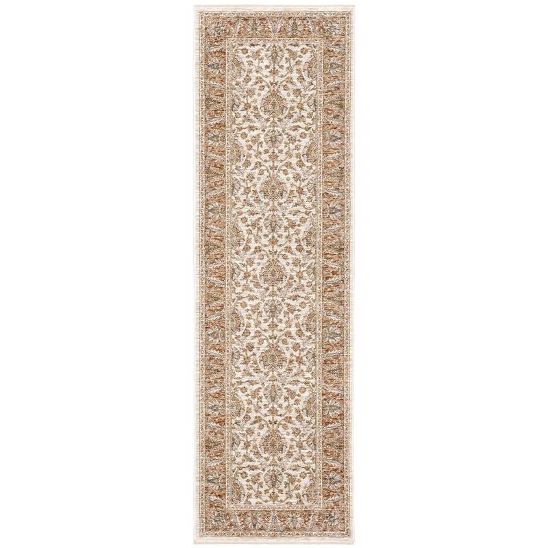 Maharaja 5091Q Rust/ Ivory Indoor Area Rug - 2'3" x 7'6"