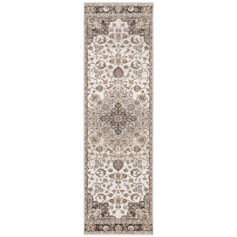 Maharaja 660J1 Ivory/ Blue Indoor Area Rug - 2'3" x 7'6"