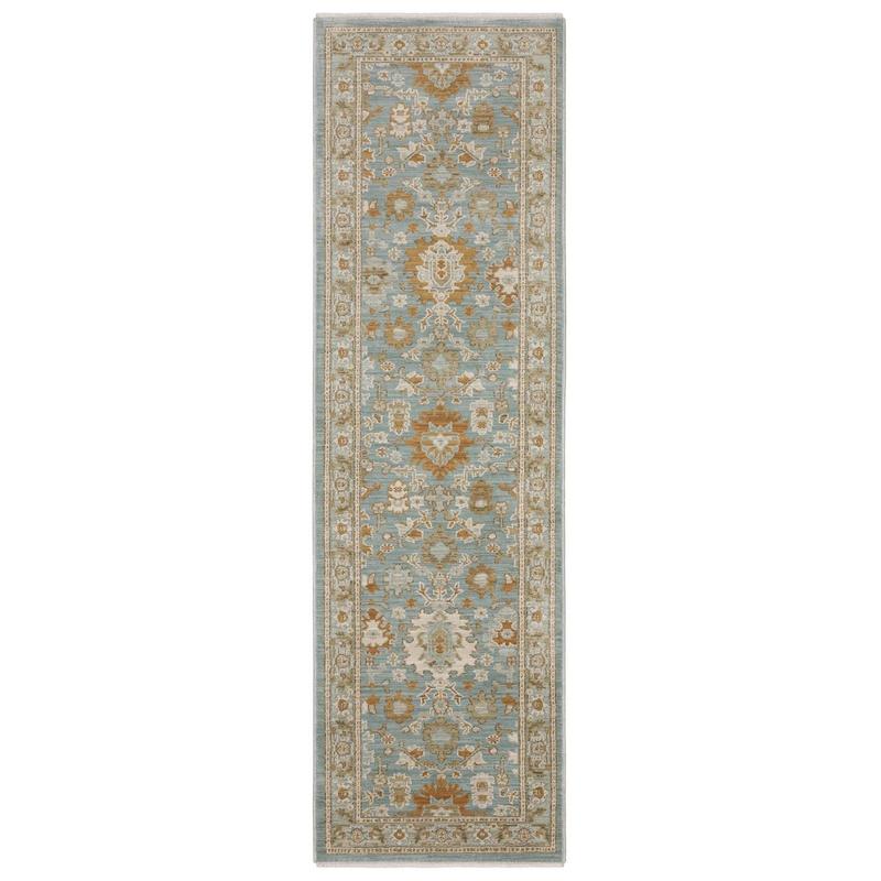 Maeve MAE02 Teal/ Rust Indoor Area Rug - 2'3" x 7'6"