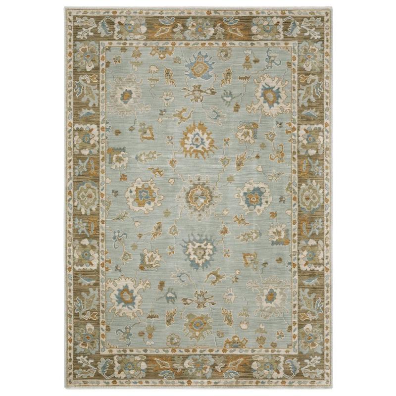 Maeve MAE06 Teal/ Rust Indoor Area Rug - 3'3" x 5'
