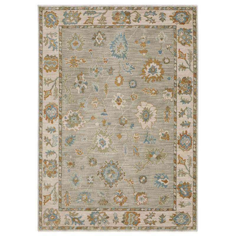 Maeve MAE11 Grey/ Blue Indoor Area Rug - 3'3" x 5'
